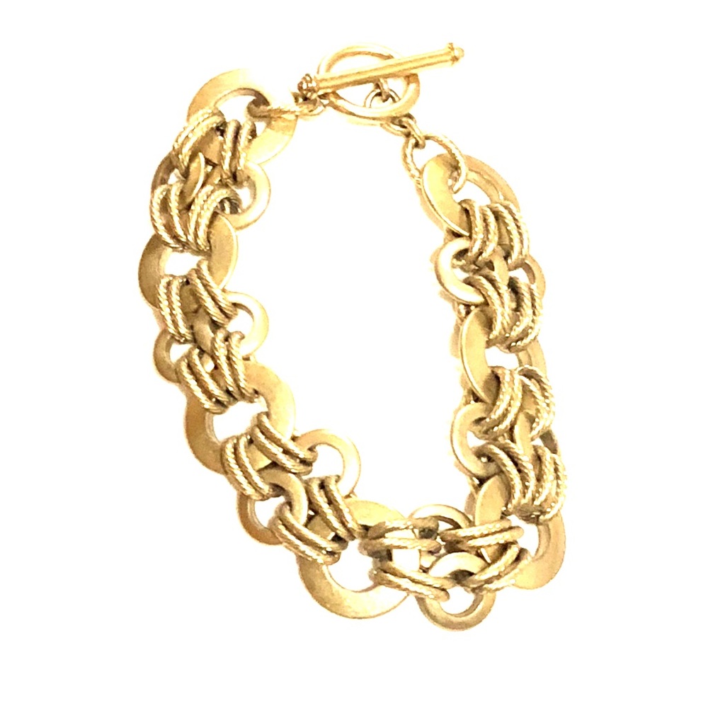 Matte gold toggle bracelet - never worn